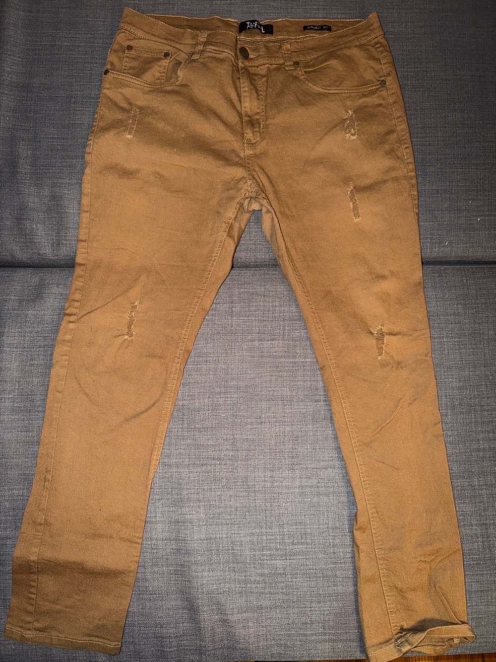 Men's Khaki Stretch Chinos - Tan 38w x 32L